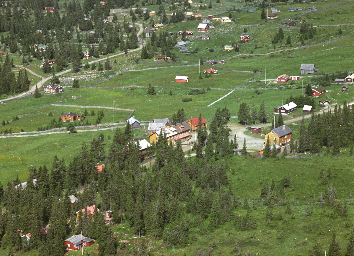 Widerøes Flyveselskap A/S, Flyfoto, hyttebebyggelse, Nordseter, Lillehammer.