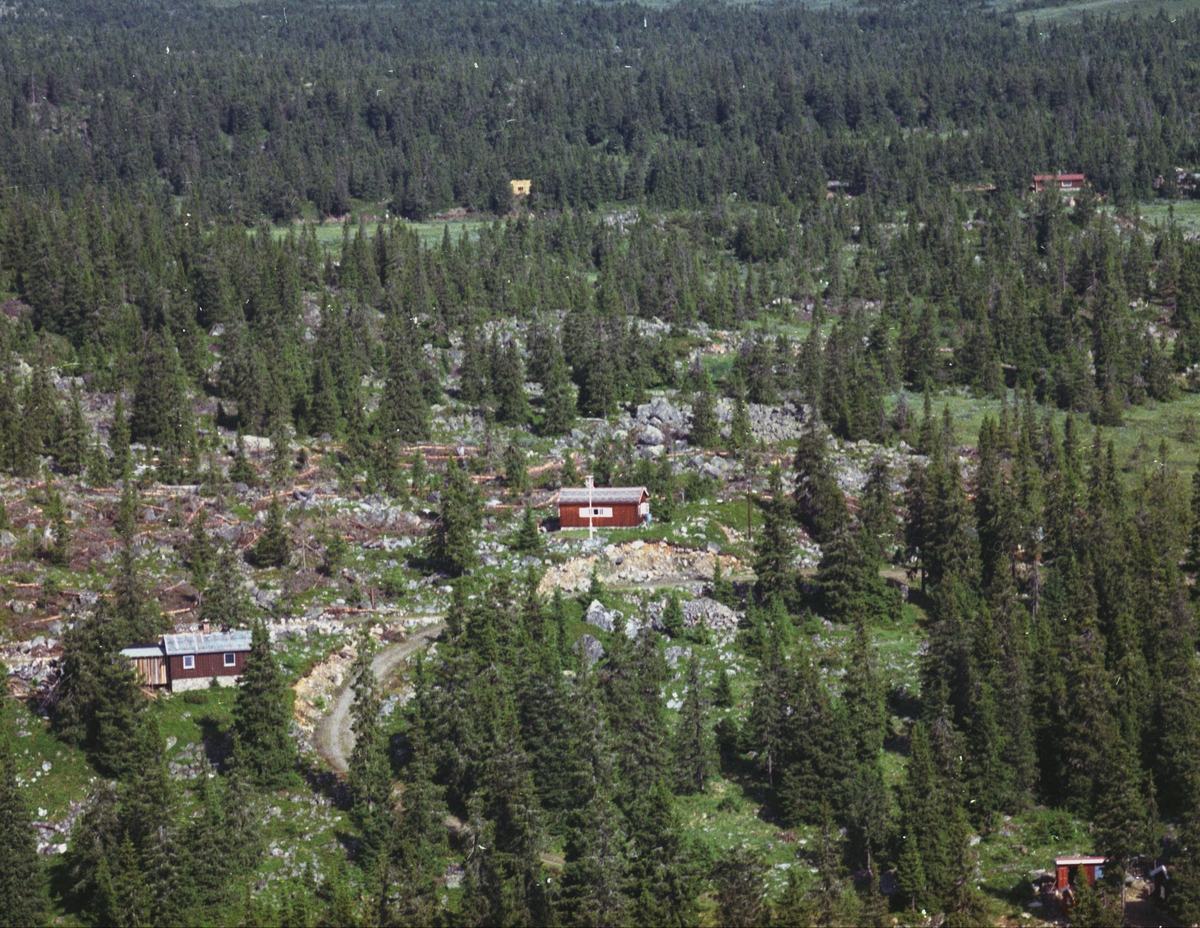 Widerøes Flyveselskap A/S, Flyfoto, hyttebebyggelse, Nordseter, Lillehammer.