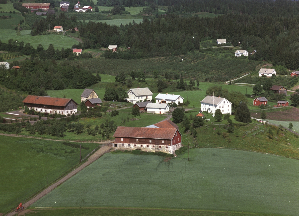 Widerøes Flyveselskap A/S, Flyfoto, gardsbruk, Baldishoel, Nes, Hedmark.