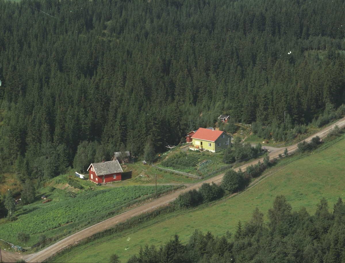 Widerøes Flyveselskap A/S, Flyfoto, Olsrud, Veldre, Ringsaker.