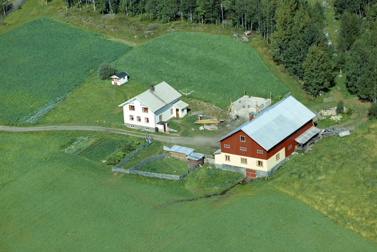 Widerøes Flyveselskap A/S, Flyfoto, Brennbekken, Ellefsæterhøgda, Veldre, Ringsaker.