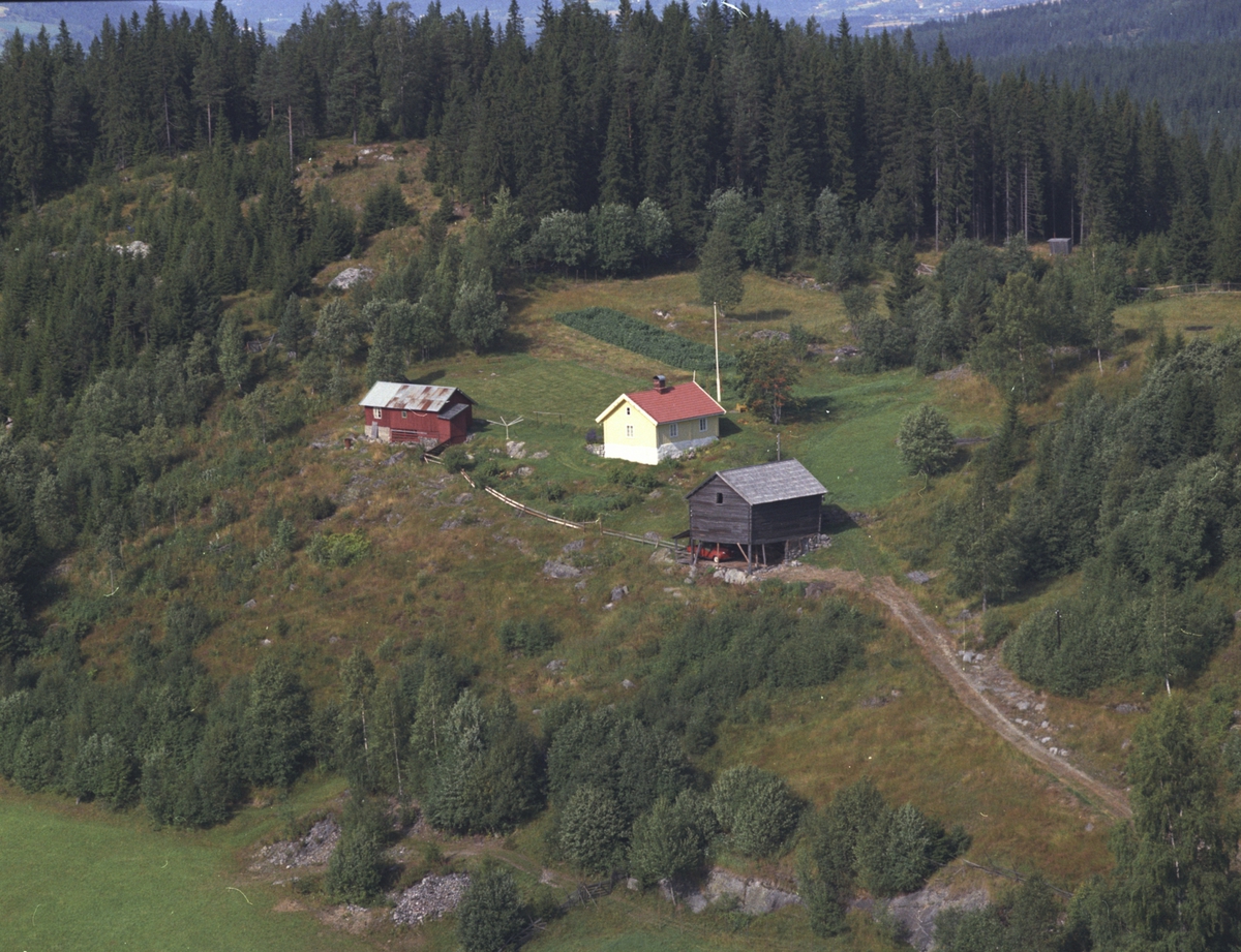 Widerøes Flyveselskap A/S, Flyfoto, ukjent gardsbruk, Lismarka, Ringsaker.