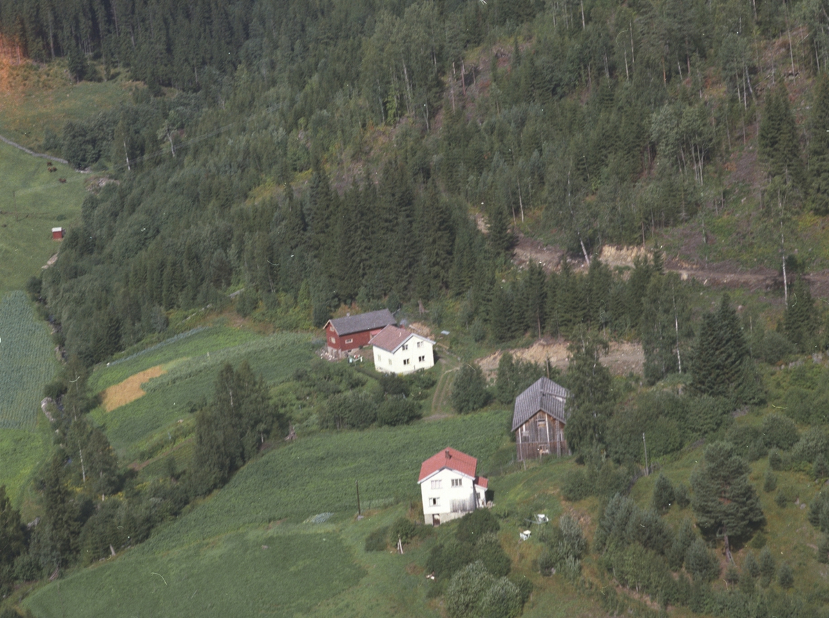 Widerøes Flyveselskap A/S, Flyfoto, bebyggelse langs gamle E-6, Bergseng, Ringsaker.