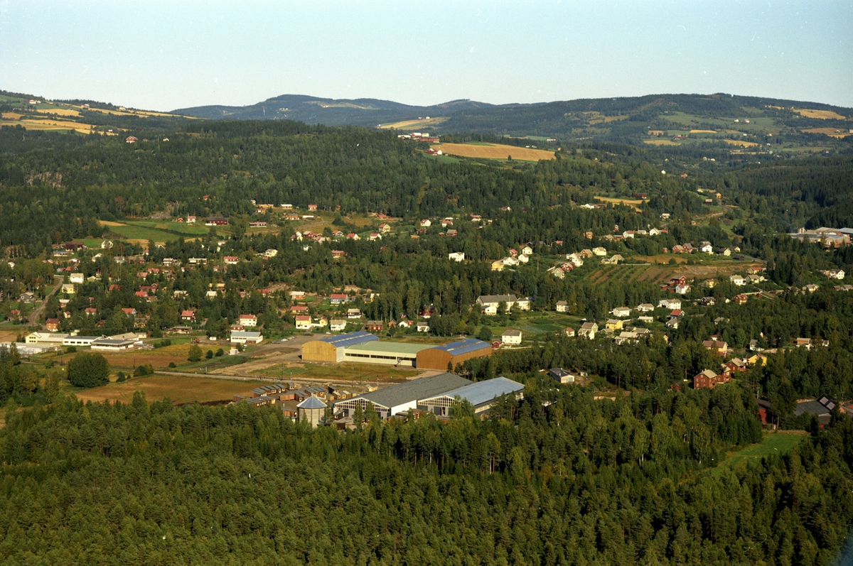 Widerøes Flyveselskap A/S, Flyfoto, Ringsakerhus, Moelven Brug, Moelv, Ringsaker.