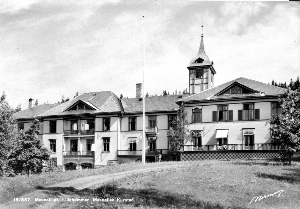 Anno Domkirkeodden, Eksteriør. Mesnalien sanatorium, Mesnalia kursted, Ringsaker.