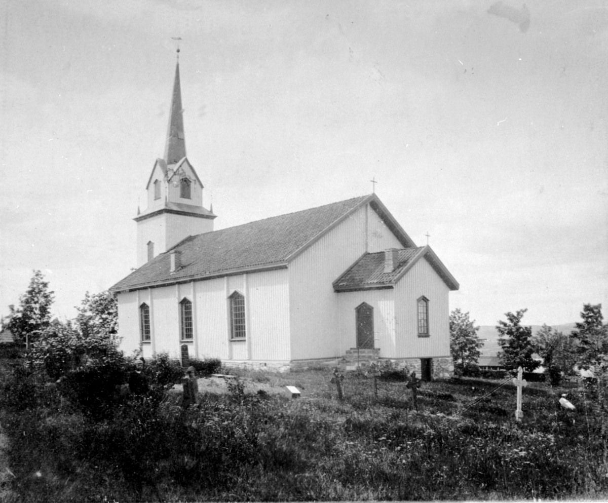 Anno Domkirkeodden, Tidlig foto av Helgøya kirke.
