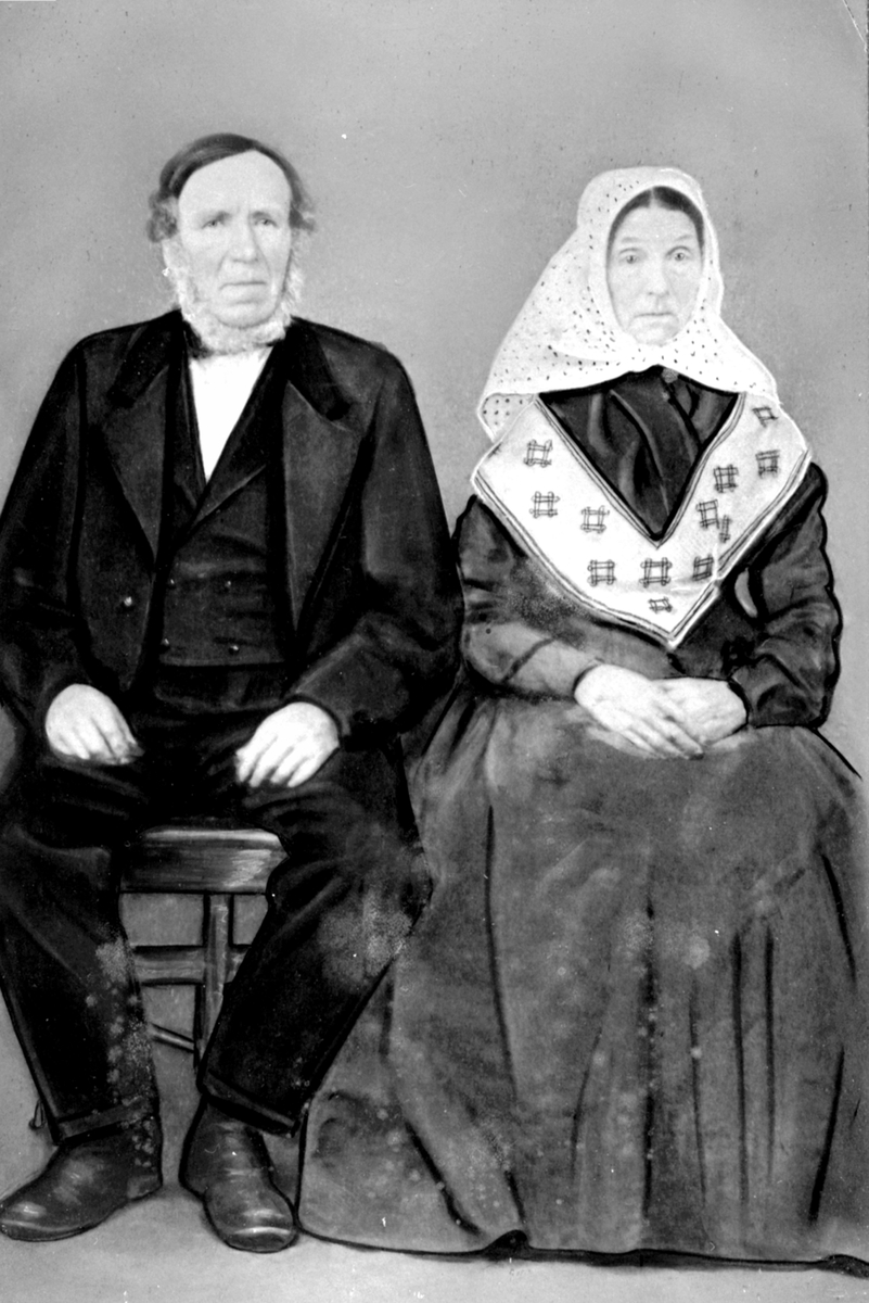 Anno Domkirkeodden, Ekteparet Jens Paulsen Bakkerud (1807-1880) og Anna Dorthea Larsdatter Grimsrud (1815-1892). Bakkerud, Helgøya.