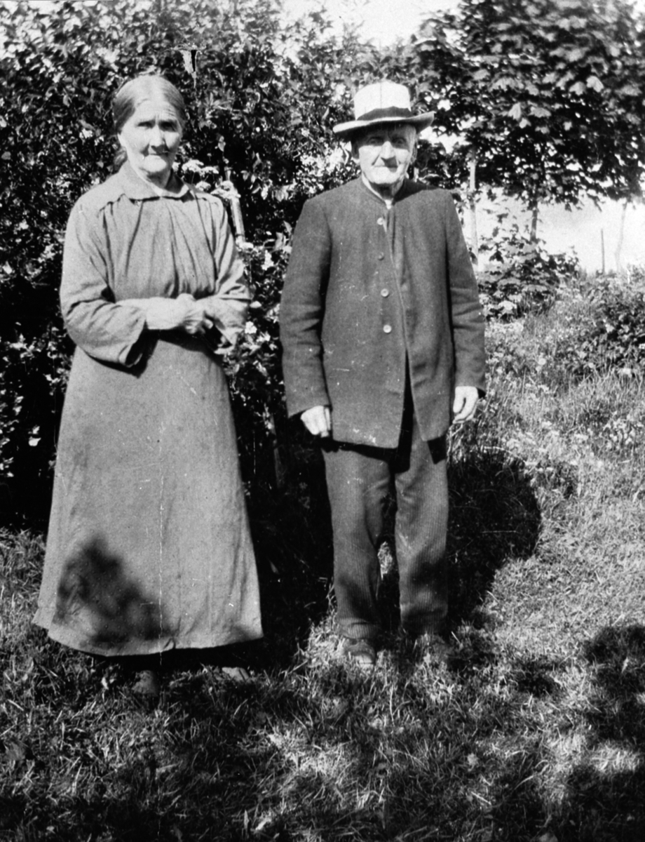 Anno Domkirkeodden, Søsknene Elise Torsdatter Knatterud (1848-1931) og Tolle Torsen Knatterud (1845-1930). Øvre Sund, Helgøya.