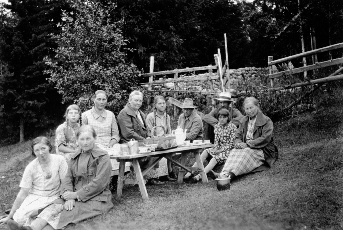 Anno Domkirkeodden, Kaffeselskap i Strandbakken, Nes, Hedmark.