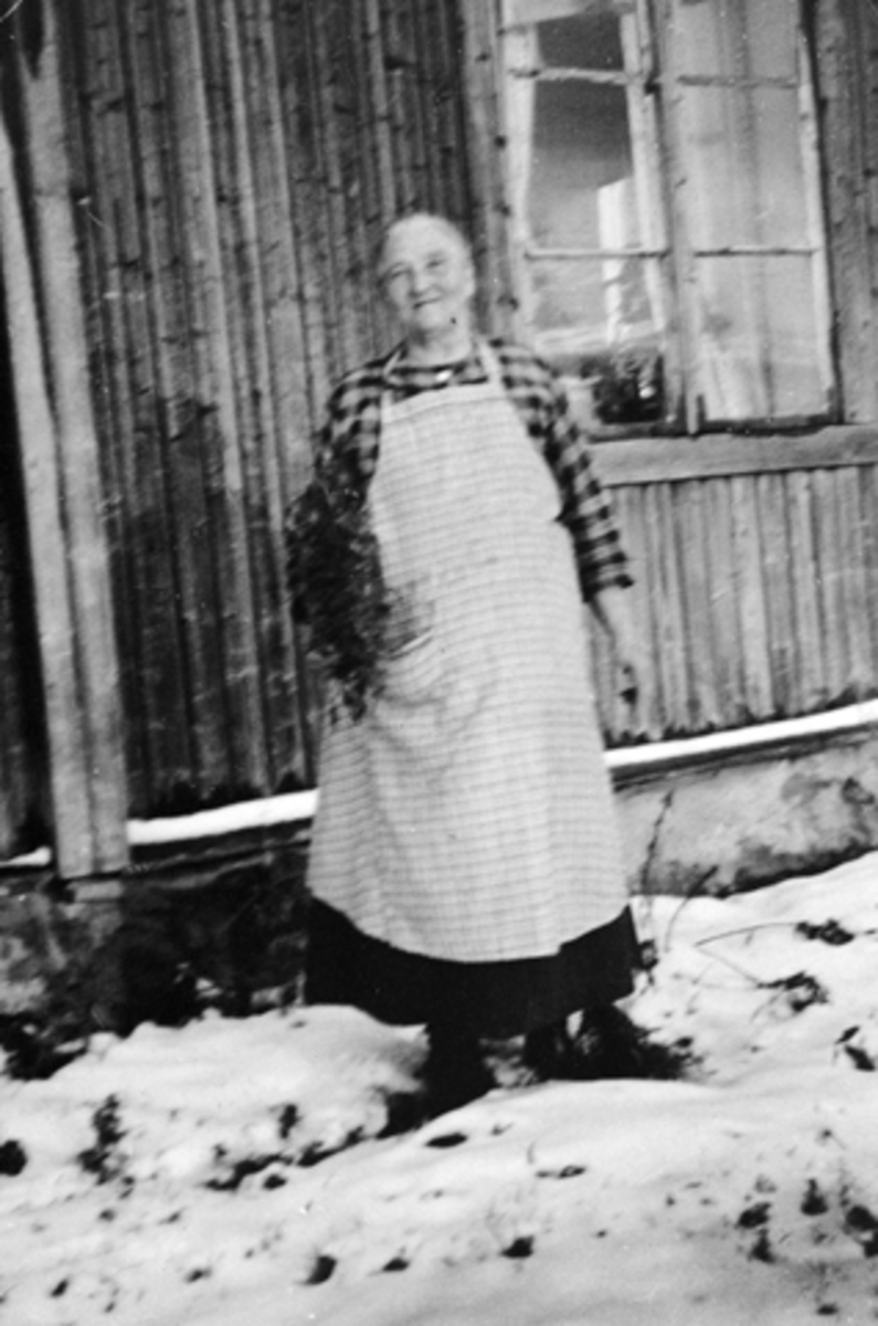 Anno Domkirkeodden, Kjerstine Jevne, bakstekone, Åset, Nybygda, Ringsaker. Hun bodde i Jevne ved Åsettajet.