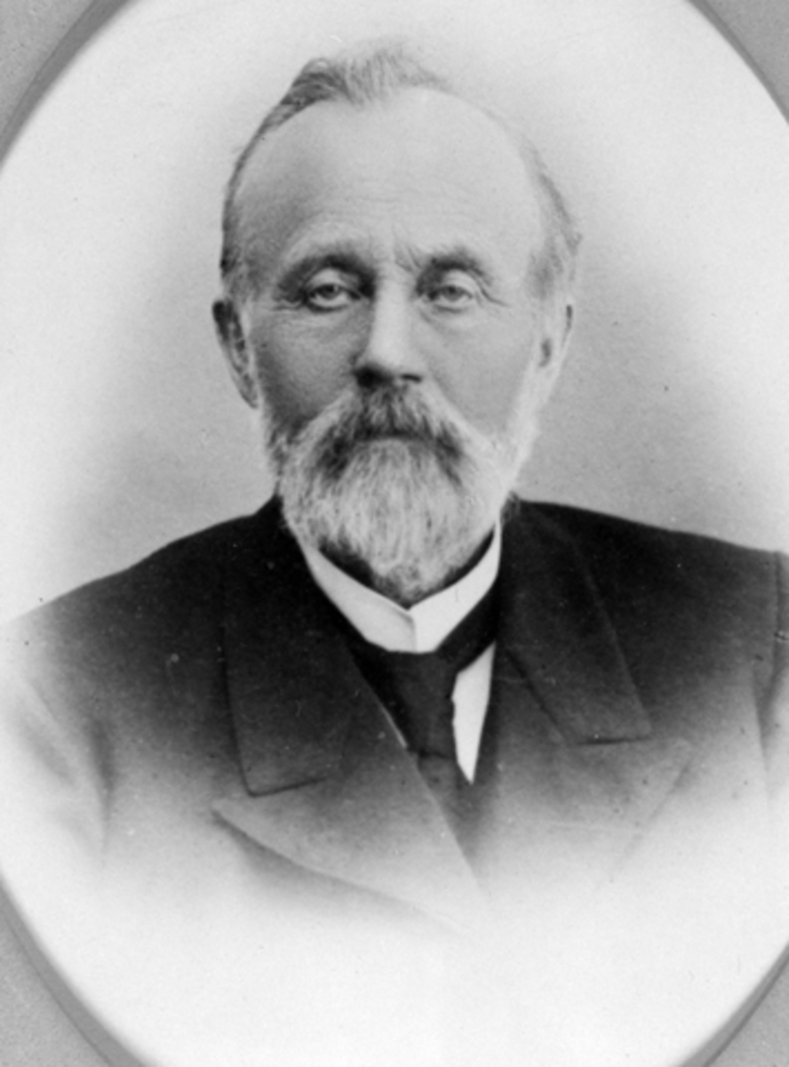 Anno Domkirkeodden, Portrett, Johannes Sundgaard (18. 10. 1839 - 17. 03. 1917), kjøpte eiendommen Bruvold i 1869, men hadde drevet garveri der fra 1861. Bruvold mølle, Moelv.