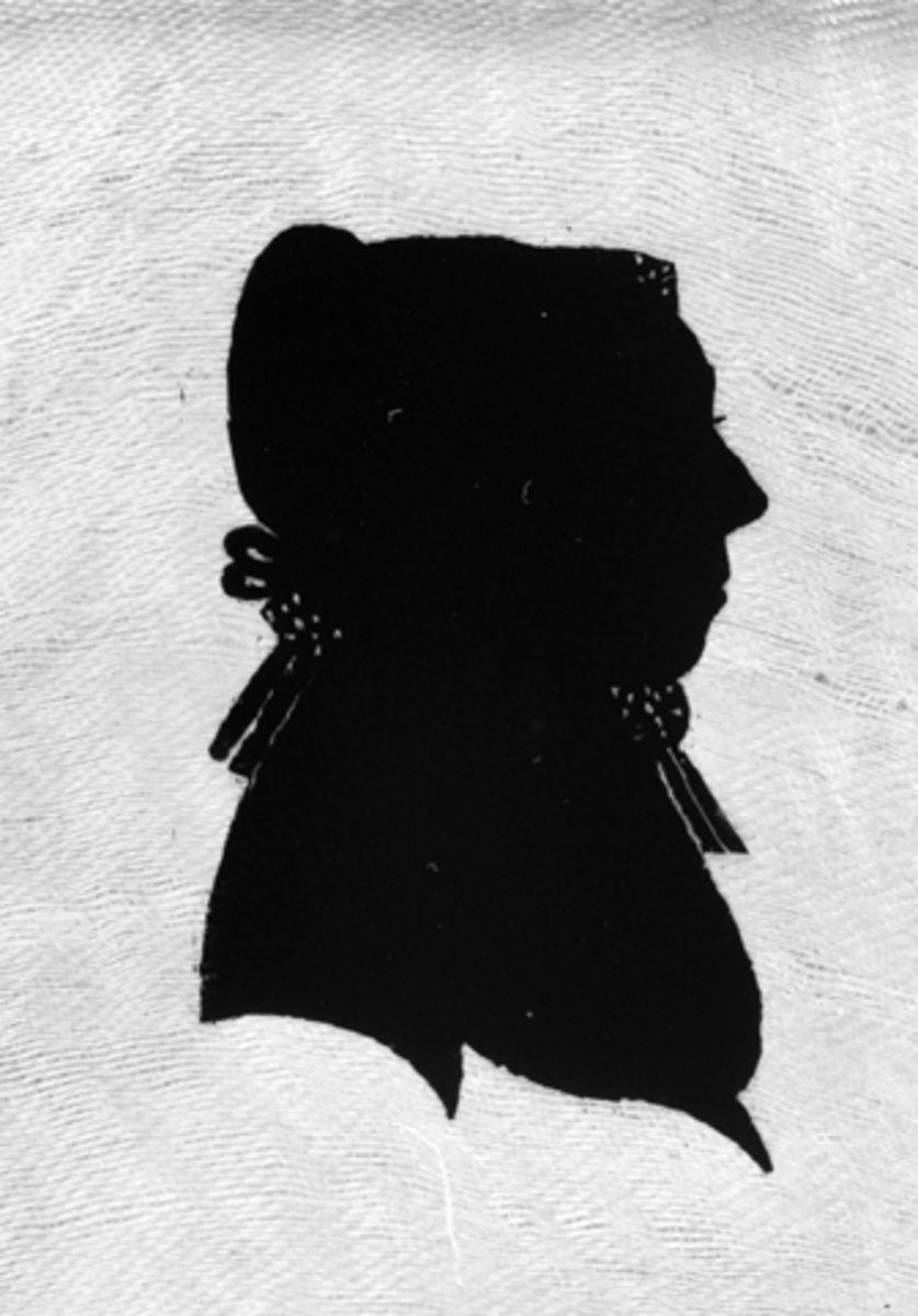 Anno Domkirkeodden, Siluett av Klare Olsdatter Hilstad (1766-1840), Hilstad øvre, Stavsjø, Hedmark. Født Baldishoel.