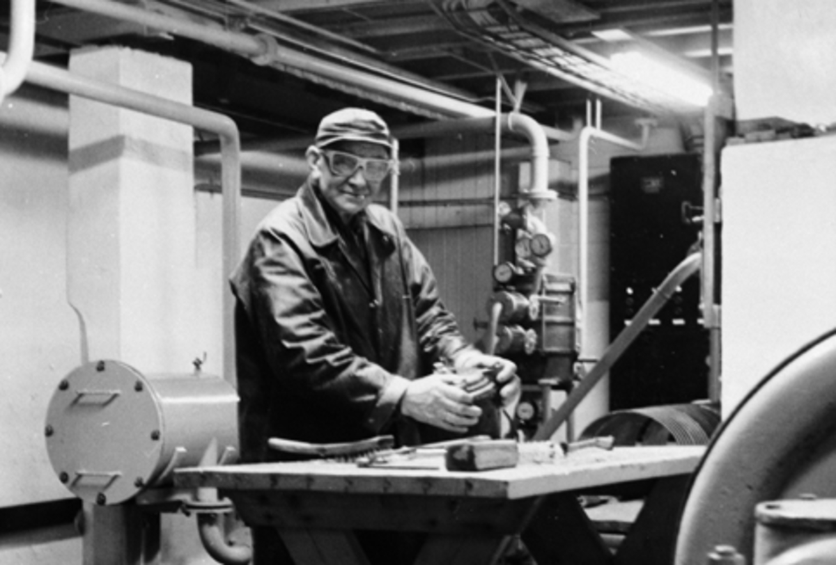 Anno Domkirkeodden, Jessnes Potetmjølfabrikk, Hedmarkens Potetmelfabrikk. Interiør, produksjonslokale.