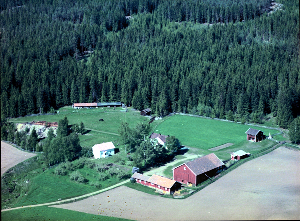 Widerøes Flyveselskap A/S, FLYFOTO LILLEVOLD GARD. Lillevold ligger i Romedal. Sogner til Solvin skole,