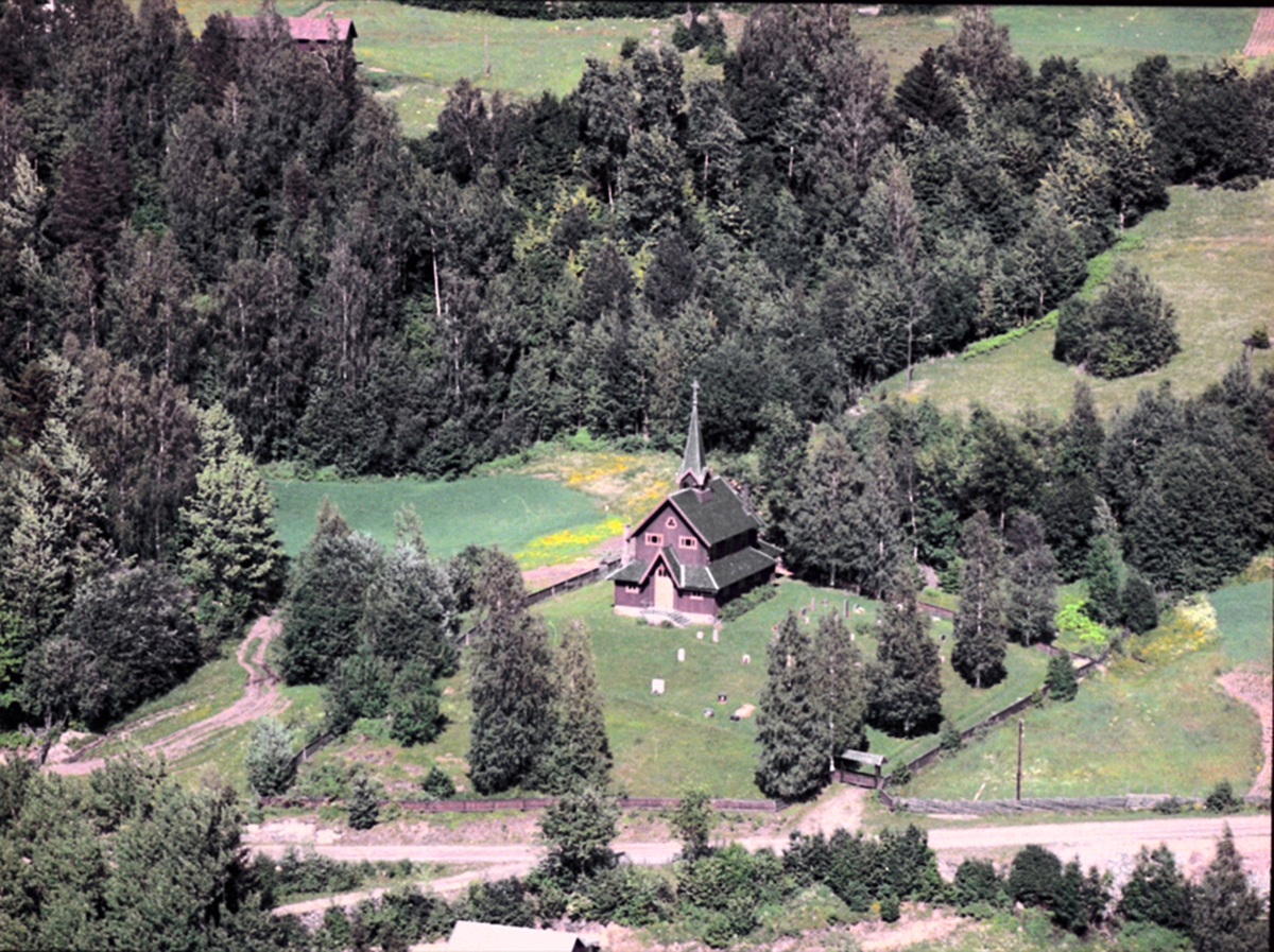 Widerøes Flyveselskap A/S, FLYFOTO STRANDLYKKJA KAPELL, KIRKE, ESPA