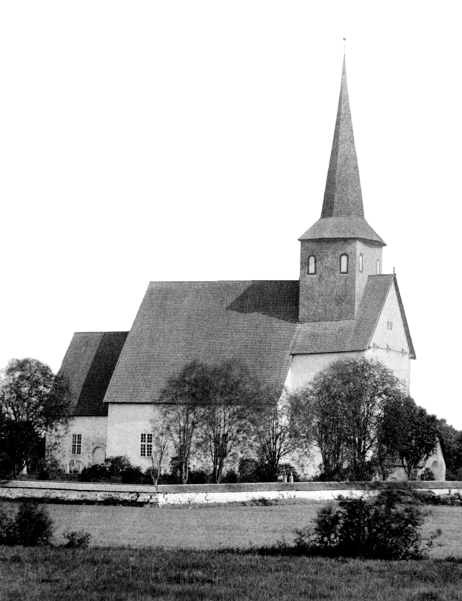 Normann Helger, EKSTERIØR; ROMEDAL KIRKE, ROMEDAL GAMLE ST. PETRI (Petrus) KIRKE FRA 12 ÅRHUNDRE. REVET: 1886.