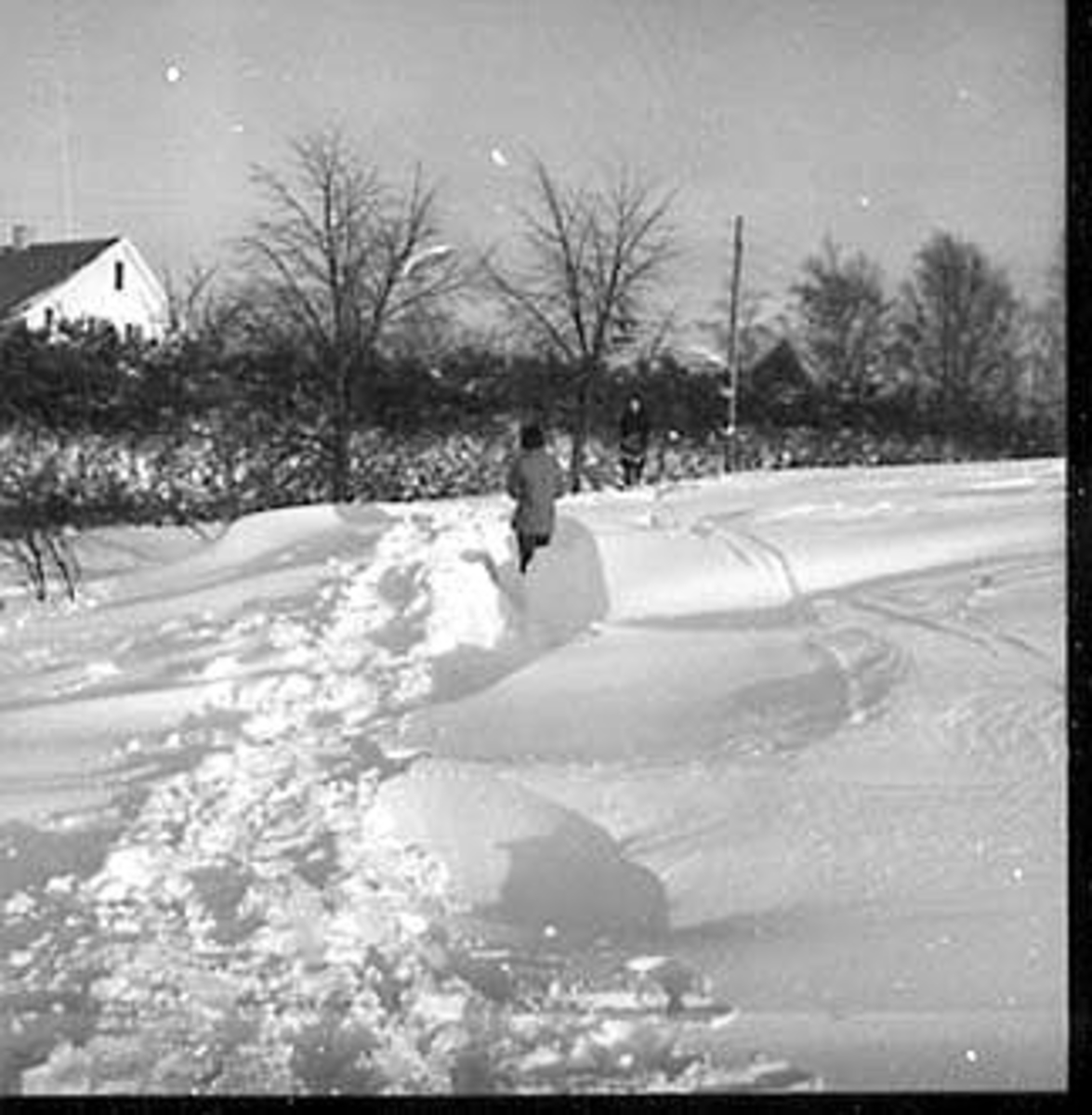 Anno Domkirkeodden, SNØVINTEREN 1962, SNØSKJÆRING, LALUM,