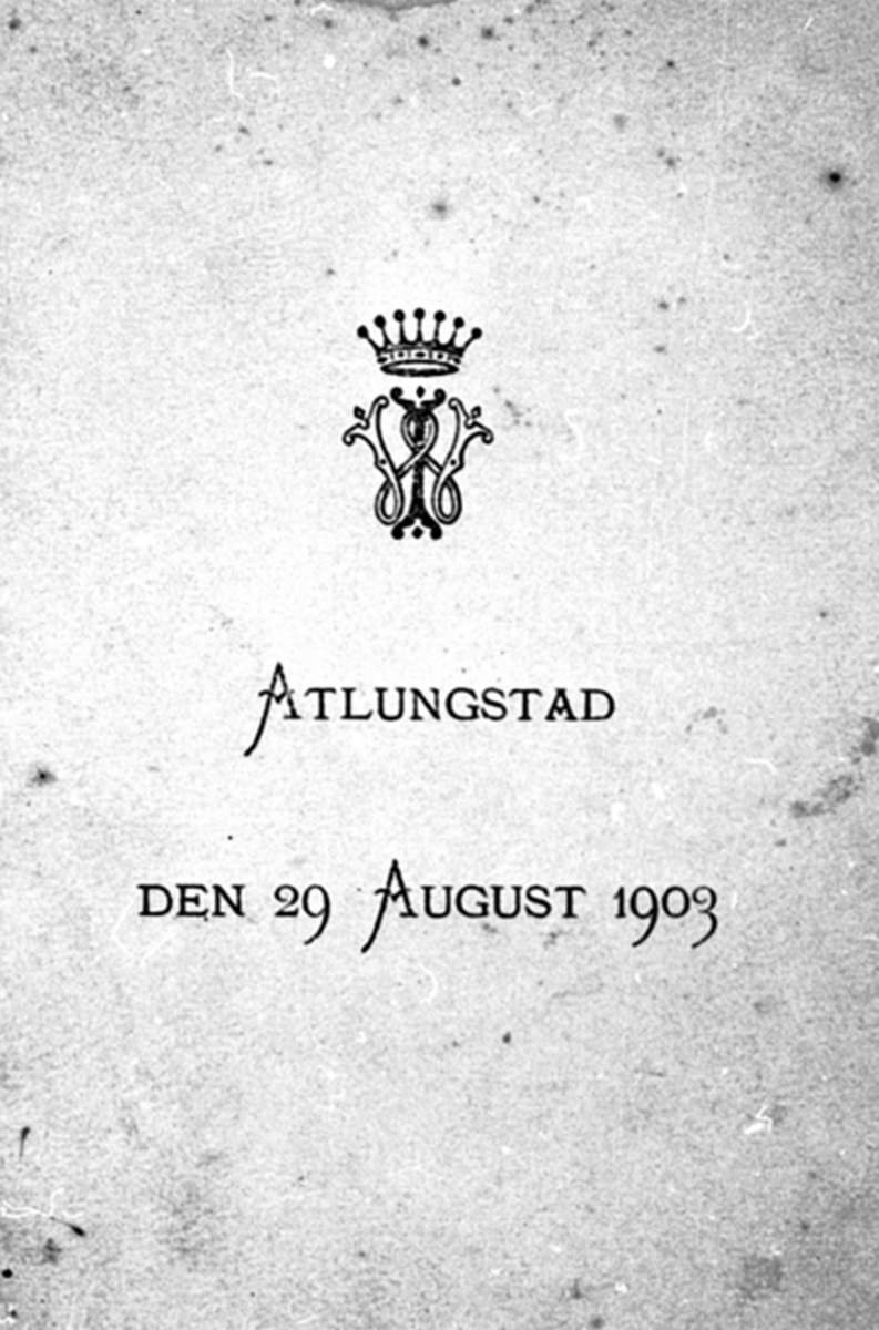 Normann Helger, OMSLAGSHEFTE, TEKST: ATLUNGSTAD DEN 29 AUGUST 1903, OTTESTAD