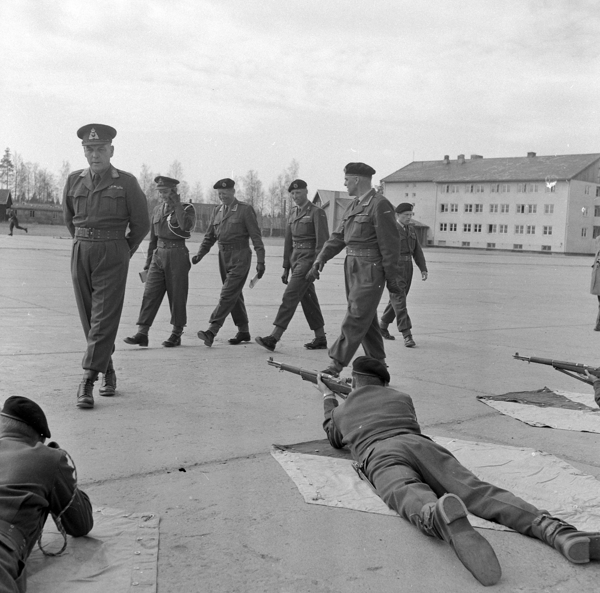 Adolf Skjegstad, MILITÆRØVELSE, KRONPRINS HARALD INSPISERER MILITÆRE TROPPER