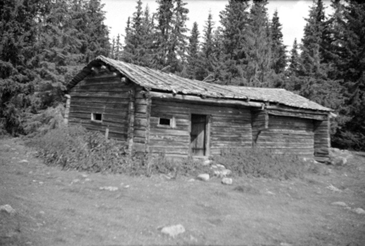 Anno Domkirkeodden, BERGAUSTØRHUSET FRA TOM, SETER, NÅ PÅ HH, HDH. 68, FLYTTET TIL HEDMARKSMUSEET, 1946.