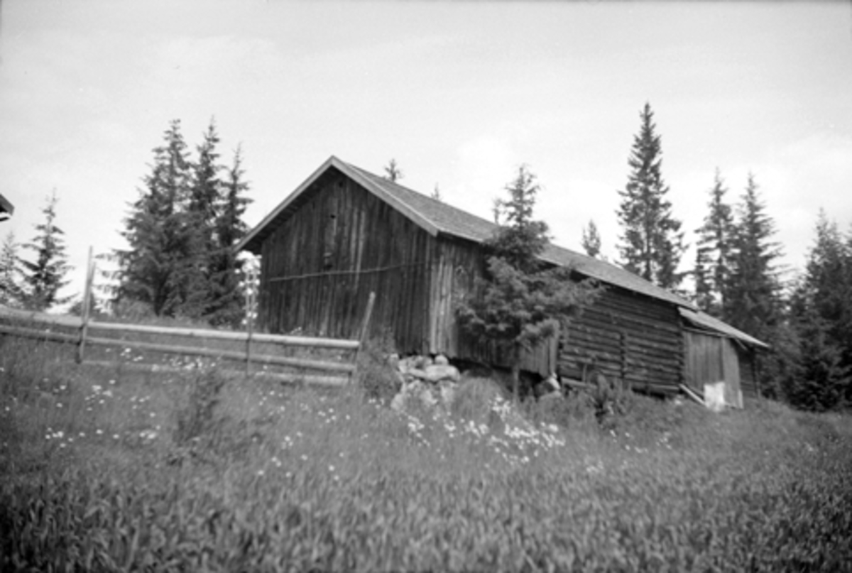 Toralv Bleken-Nilssen, FJØSLÅVE, GJÆSLIEN, STORHOV, VALLSET i Stange. FOTO: TORALV BLEKEN NILSSEN, 1950.