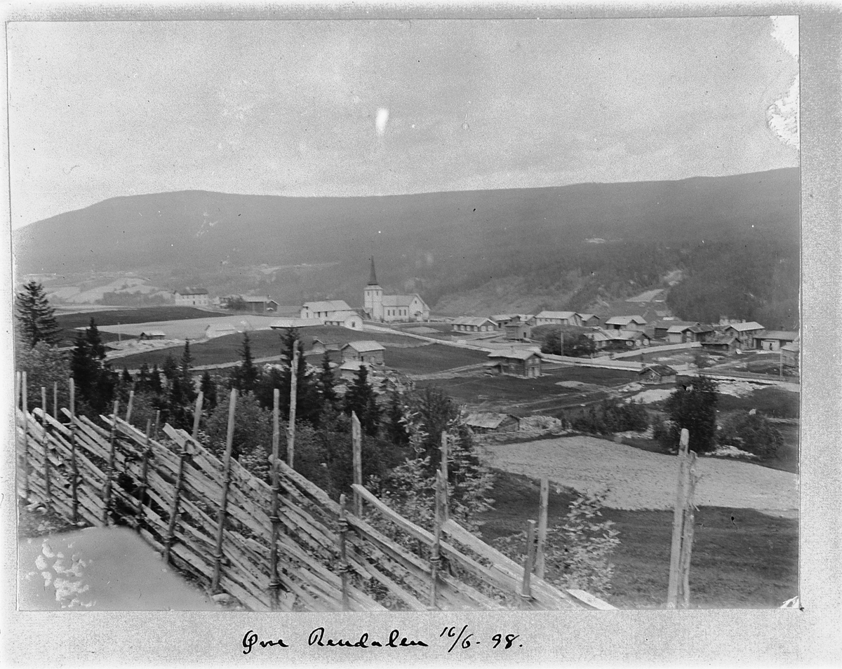 Johan Albert Steen, ØVRE RENDALEN. OVERSIKT. ØVRE RENDALEN KIRKE.