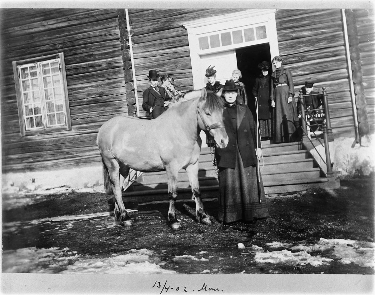 Johan Albert Steen, GRUPPE 9 UKJENTE, MENN OG KVINNER, HEST, UKJENT STED. SANDE GARD I ROMEDAL? 13-4-1902.