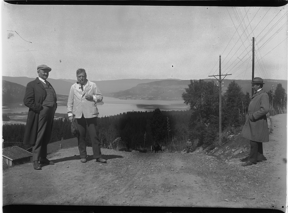 Mikkel Sveinhaug, FLUBERG SØNDRE LAND, F. V. J. WINDJU, BIRGER DOBLOUG OG LANDHANDLER GEORG SMEDSTAD?
