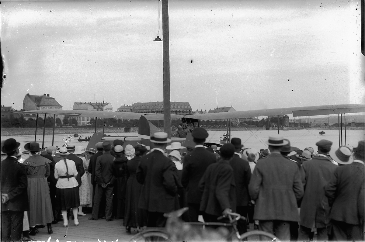 Oscar Løberg, FLY VED HAMAR BRYGGE, FOLKEMENGDE.