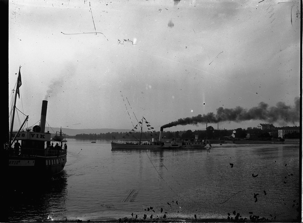 Johs. (Johannes) Johannessen, SKIBLADNER, GJØVIK, MJØSBÅTER, 1902, ved Hamar.