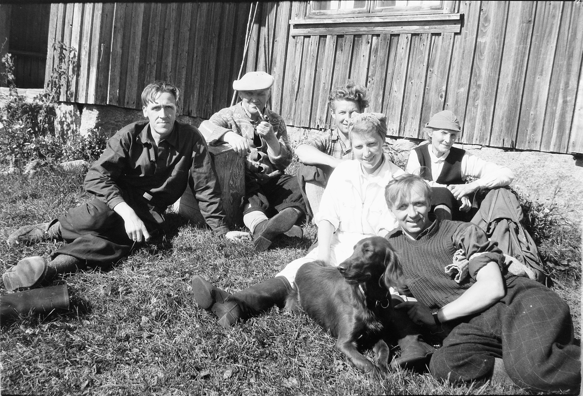 Håkon Prestkværn, Ukjente menn og kvinner med en hund i solveggen.