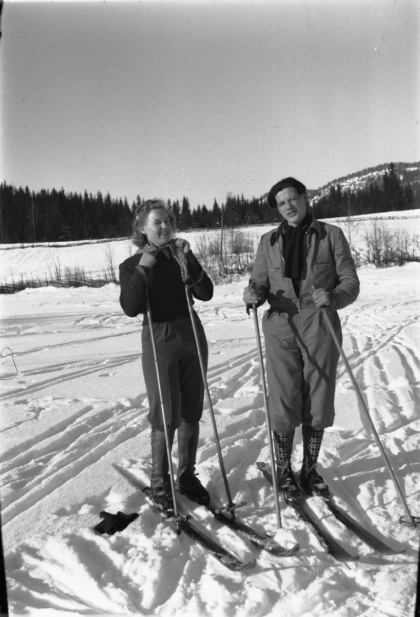 Håkon Prestkværn, Kvinne og mann på skitur.