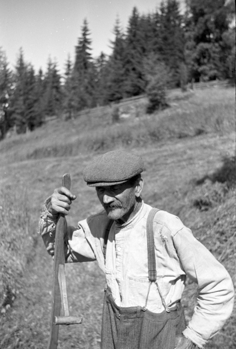 Håkon Prestkværn, Eldre mann med en ljå.