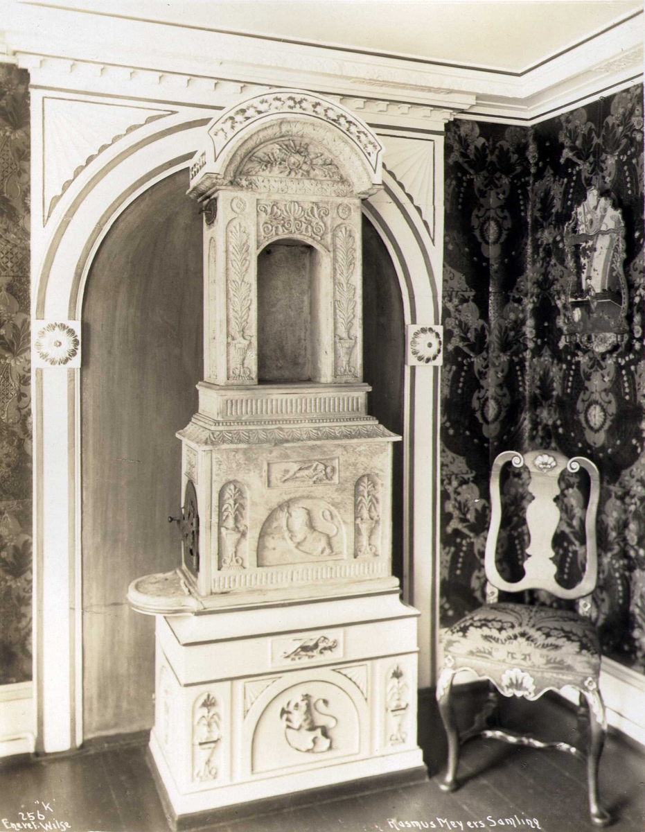 Anders Beer Wilse, Interiør, Rasmus Meyers samling, Bergen Kunstmuseum, Bergen, Hordaland. Fotografert 1912.