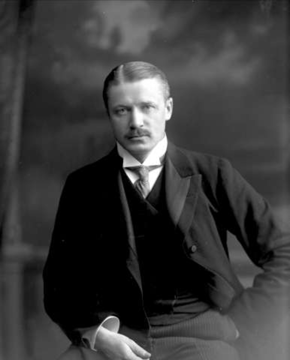 Gustav Borgen, Portrett, mann i mørk dress. Herr Matson. (Svensk.)