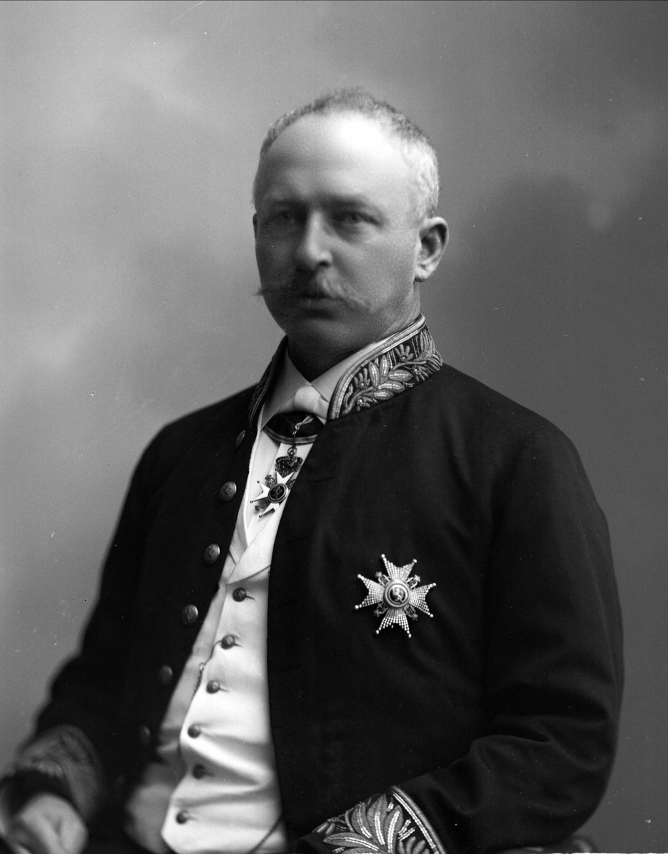 Gustav Borgen, Portrett, Anton Wilhelm Rosing Scheel (1840-1910), i uniform som høyesterettsassessor.