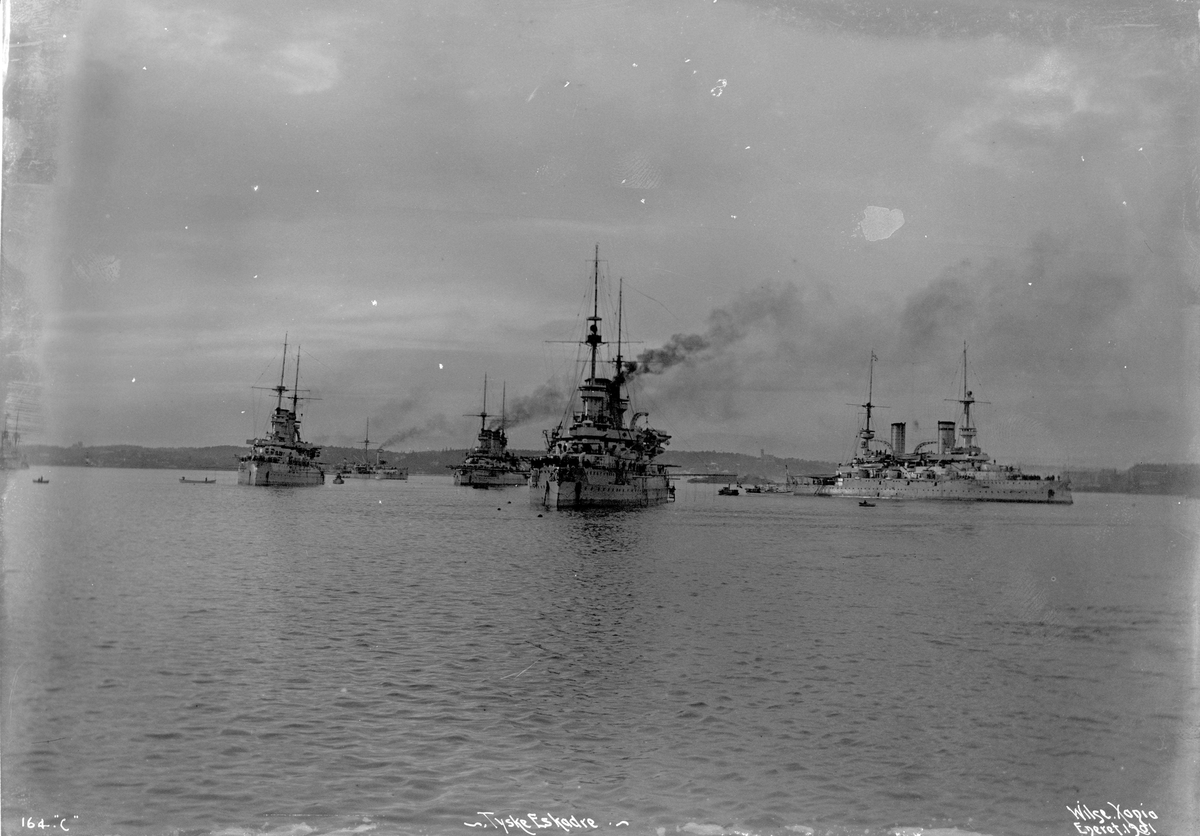 Anders Beer Wilse, Den tyske eskadre på havnen