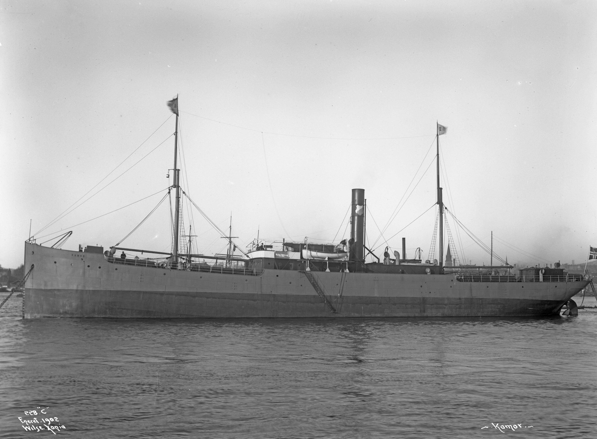 Anders Beer Wilse, D/S Kamor (b. 1902, Fevig Jernskibsbyggeri, Arendal), ved Nylands verksted