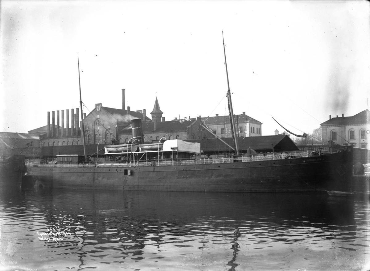 Anders Beer Wilse, D/S Trondhjem (b. 1865, Wigham, Richardson & Co., Newcastle), bredside