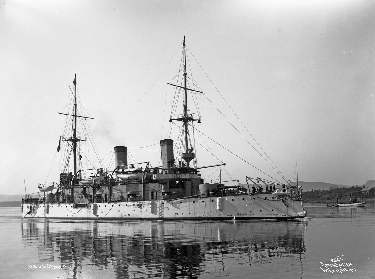 Anders Beer Wilse, U.S.S. Olympia (b. 1892, Union Iron Works, San Francisco)