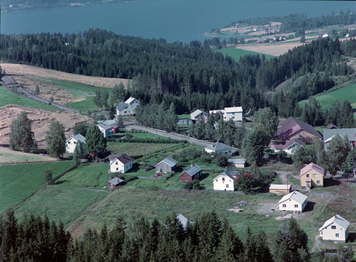 Widerøes Flyveselskap A/S, Flyfoto, bebyggelse, Gaupen, Ringsaker.
