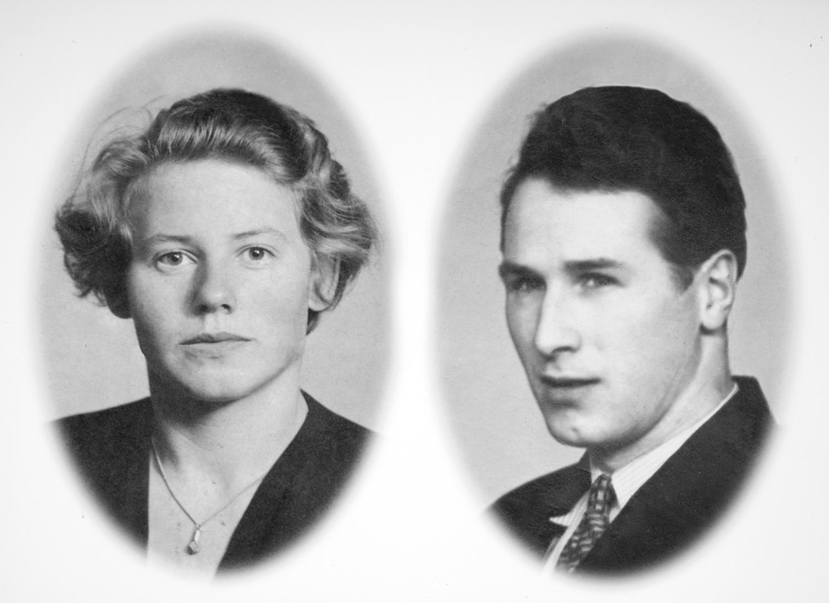 Ukjent, Jønsrud gård 194-1. Marie Vedum f. Dæhli, Svein Vedum. portretter.
