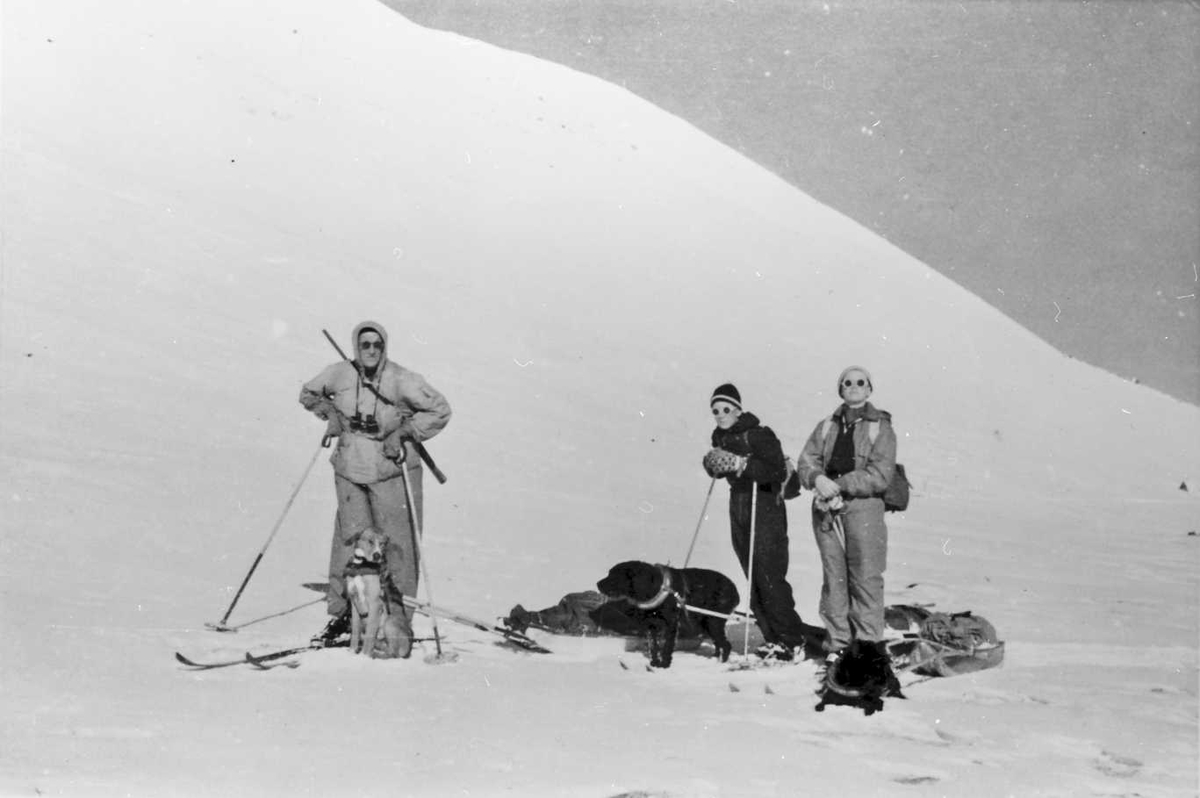 Rachel Haarseth, Personer, ski og skistaver, hunder, pulker.