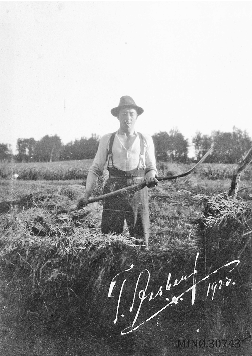 Peder J. Bredalslien, Mann i slåttonna -hesjing. Torger Aasberg