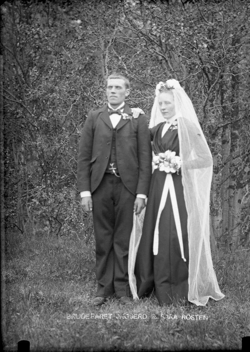Peder J. Bredalslien, portrett, klær, brudekjole, bryllup