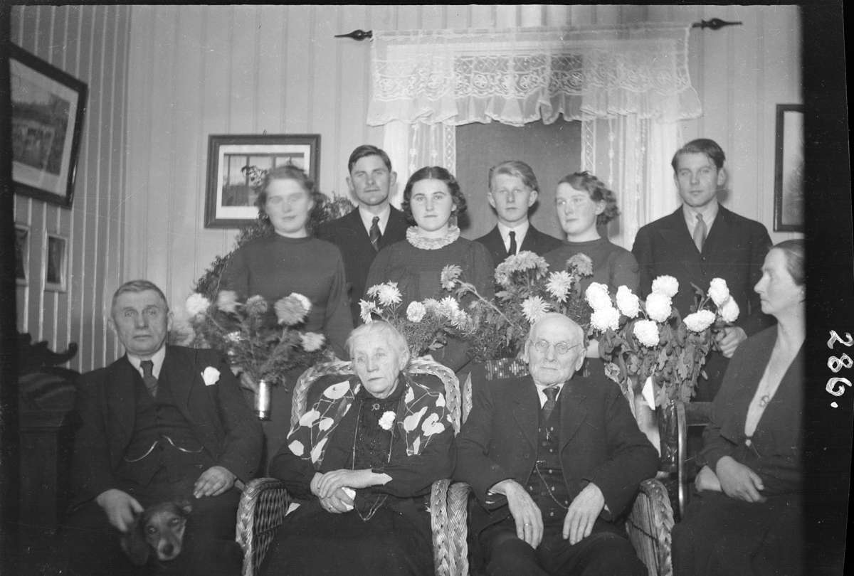 Karl Andreas Diesen, Familiegruppe 10, diamantbryllup, Inger Dorthea og Ole Jensen Hoel. Stenberg på Hoel.