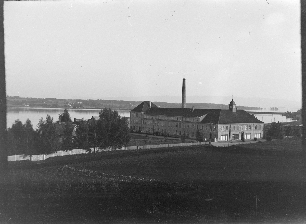 Karl Andreas Diesen, Hedmark Meieri, Vangsvegen, Disen,flom i Mjøsa, 1927. Utsikt fra Disenhøi.