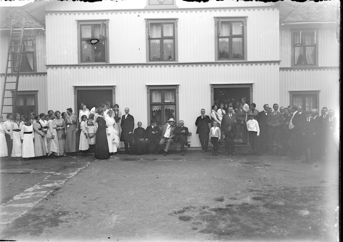Otto W. F. Mejlænder, Grønner, gruppe bryllupsgjester.Trysil.