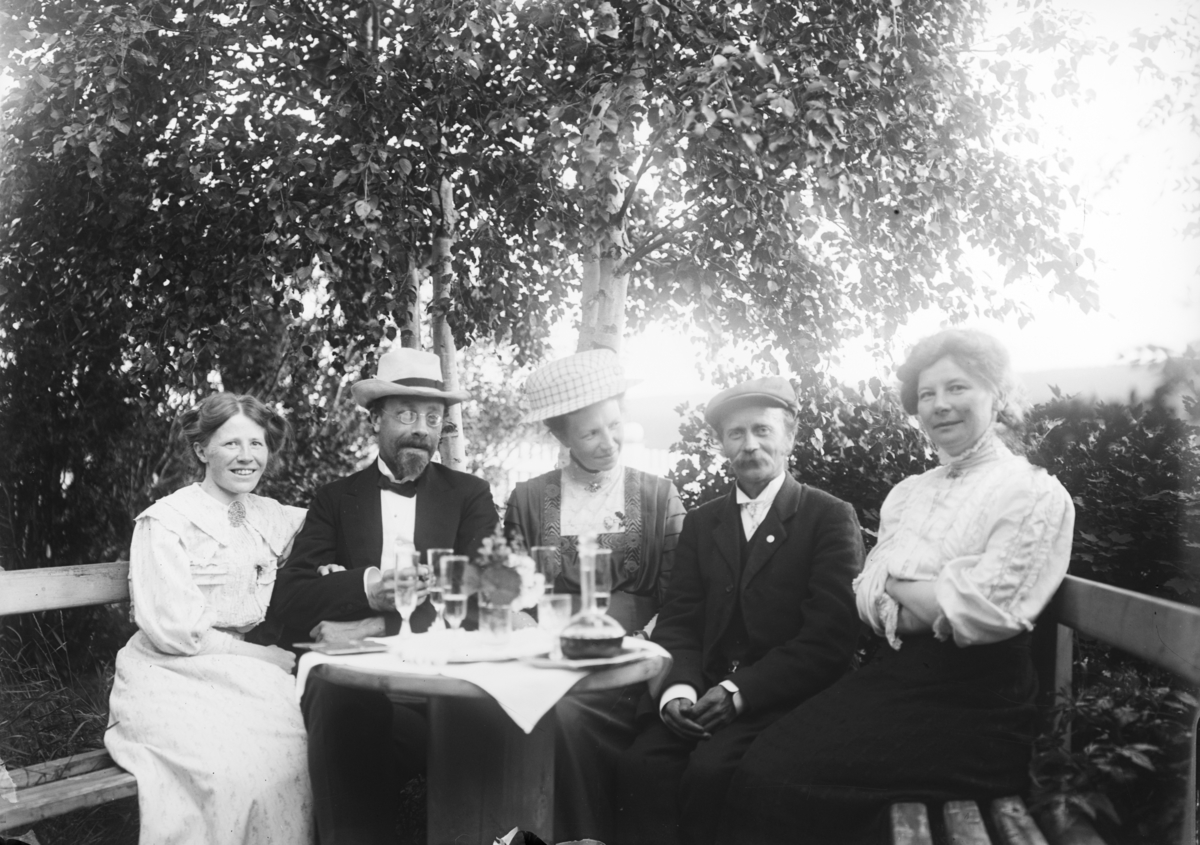 Otto W. F. Mejlænder, Gruppe 5, f.v. ukjent, ukjent,ukjent,Theodor Olsen, ukjent.