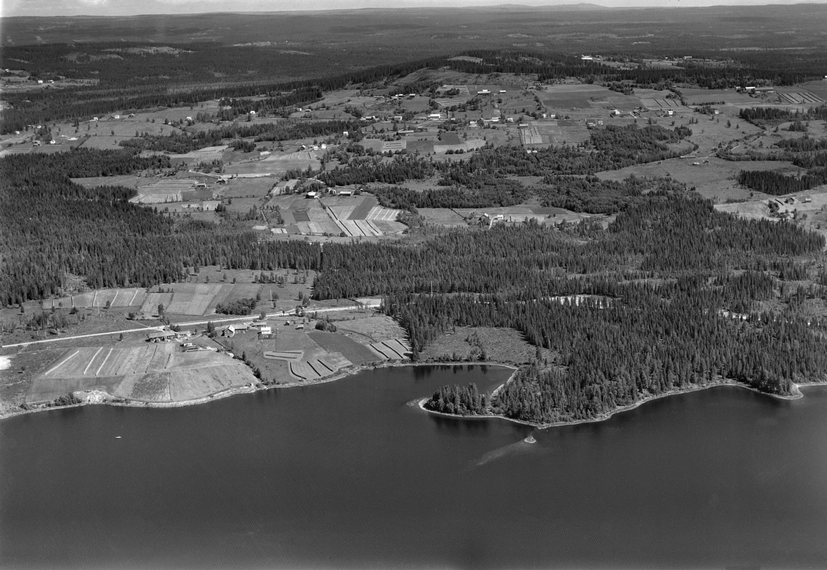 Widerøes Flyveselskap A/S, Flyfoto av Åsmarka, Næra, Ringsaker.